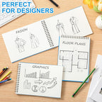 Engrowtic 2 Pack Graph Paper Spiral Notepad A5 Top Wirebound Notepad Grid - Image 3