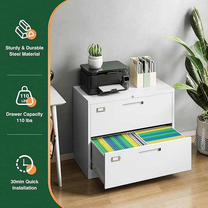 Letaya 2 Drawer Metal Filing Organization Office Cabinets - Image 6