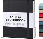 Beechmore Books Square Sketchbook – 8x8 Premium Vegan Leather Bound Large by BeechmoreBooks