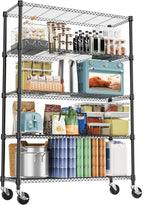 M MZG 5 Tiers Shelf 1750 lbs Steel Storage Shelving Utility Shelving Unit Steel by MEIGAOPLASTICANDMETALHKCOLIMITED