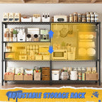 REIBII 72.8" W Storage Shelves Load 1500LBS, 4 Tier Metal Shelving Unit Wire - Image 5