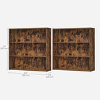 VASAGLE Set of 2 Bookshelves, 31.5 Inches Wide, 3-Tier Open Bookcases - Image 3
