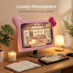 Monfurise 1 Pcs Cute Cat Ear Computer Monitor Cover, Kawaii Pink Dustproof - Image 7