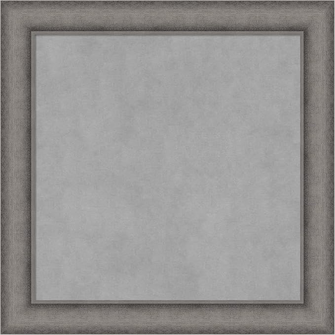 Amanti Art Grey Framed Magnetic Board 24x24 Medium Vision Board by AmantiArt