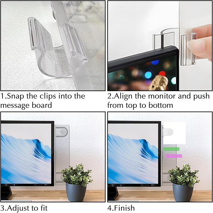 Keenjorika 2PCS Multifunctionnal Monitor Documents Holder, Desktop Message Board - Image 6