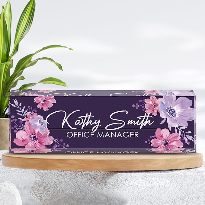 Personalized Name Plate for Desk, Custom Desk Name Plate, Acrylic Name Plate - Image 7
