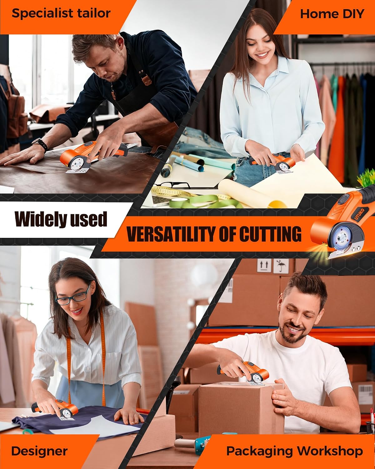 Electric Cardboard Cutter, 3500mAh Cordless Electric Scissors