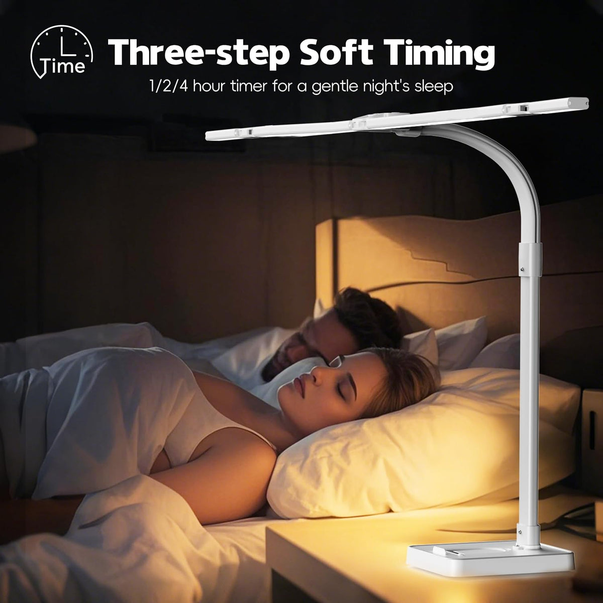 LED Desk Lamp for Home Office - 24W Bright Double Head Desk Light with Clamp ...