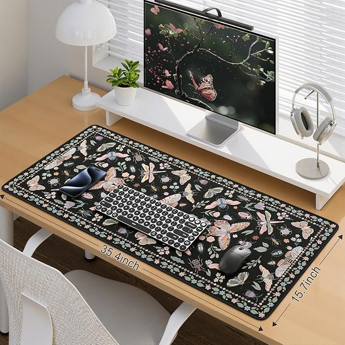 iCasso Black Large Mouse Pad, Desk Matt - Image 3