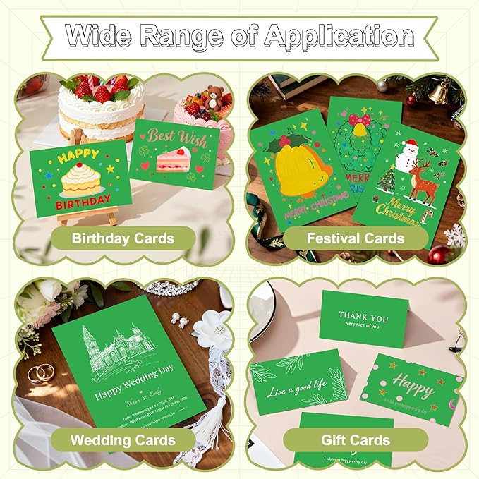 40 Sheets Cardstock 8.5x11, 65lb Dark Green Card Stock, Construction Paper - Image 6