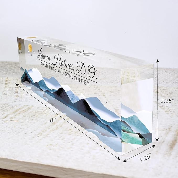 Personalized Acrylic Desk Plaque, Customizable Acrylic Name Plate Block - Image 4