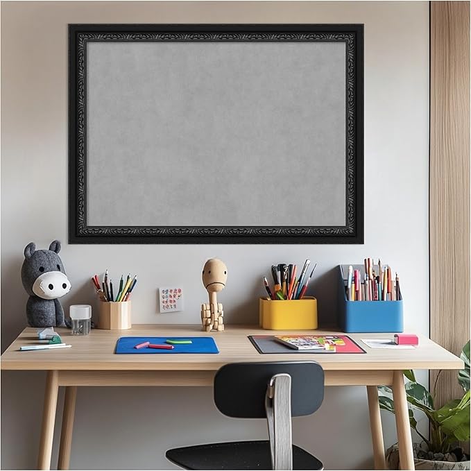 Amanti Art Black Framed Magnetic Board 24x32 Medium Vision Board - Image 6