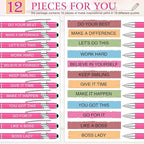 Zonon 12 Pcs Inspirational Pens Bulk Funny Ballpoint Pen - Image 3