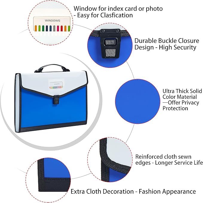 Legal Size 13-Pockets Expanding File Folder - Image 3