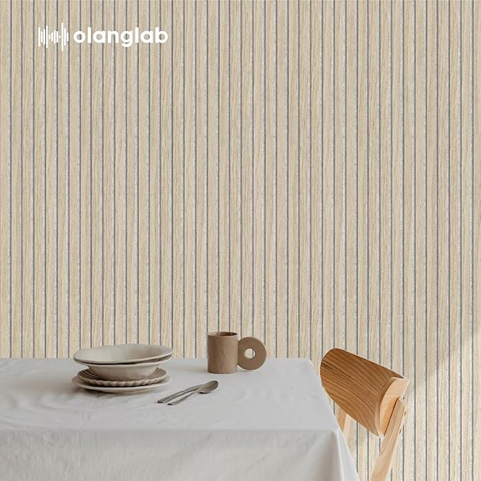 Olanglab Wood Slat Wall Panels 4 Pack, Wooden Acoustic Wall Panels, 94.5"x12.6" - Image 7