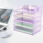 Letter Tray Paper Organizer 5-Tier Desk Organizer File Organizer Paper Holder - Image 6
