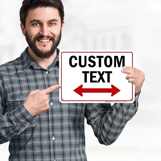 Custom Arrow, Custom Directional Sign, Two Way Arrow, 7x10 Inches, Rust Free - Image 2