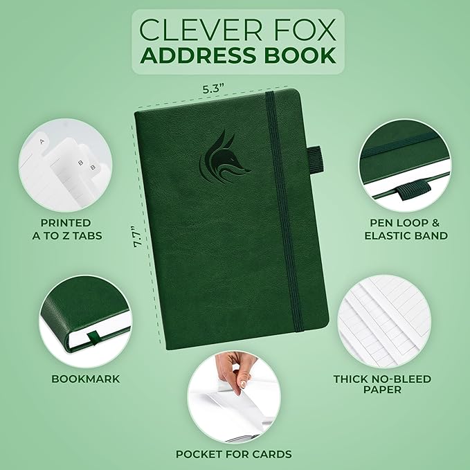 Clever Fox Address Book with alphabetic tabs - Image 2