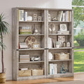 RWYHG 70" Grey Tall Bookshelf Set of 2, 5-Tier Thick Wooden Book Shelf by RWYHG