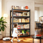storage shelves 5 tier garage shelving adjustable shelf shown in use