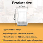 Clear Square Chair Leg Floor Protectors - Image 2