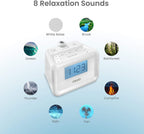 homedics dual alarm digital fm clock radio time, close-up detail
