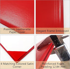 GraduationMall 11"x14" Imprinted Padded Diploma Cover Certificate Holder Red - Image 3