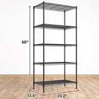 REIBII 1000LBS Wire Shelving Unit, 5 Tier Adjustable Metal Storage Shelves - Image 3