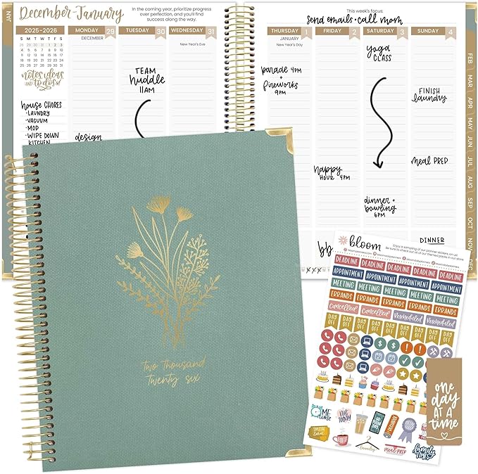 bloom daily planners 2026 Hardcover Calendar Year Goal & Vision Planner by bloomdailyplanners