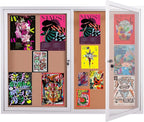 48x36 Inch Lockable Enclosed Bulletin Board, Weather-Resistant Outdoor by Unknown