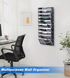 Solinxe Wall File Holder, 10 Pockets Hanging File Folder, Paper Organizer - Image 3
