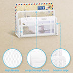 Marbrasse Mail Organizer for Desk, 3-Slot Mesh Metal Mail Holder countertop - Image 3