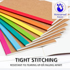 feela 8 Pack Composition Notebooks Bulk, Kraft Cover Lined Blank College Ruled - Image 4