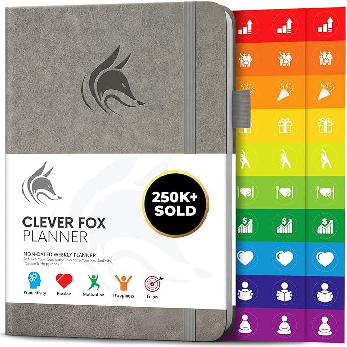 Clever Fox Planner – Undated Weekly & Monthly Planner by CleverFox