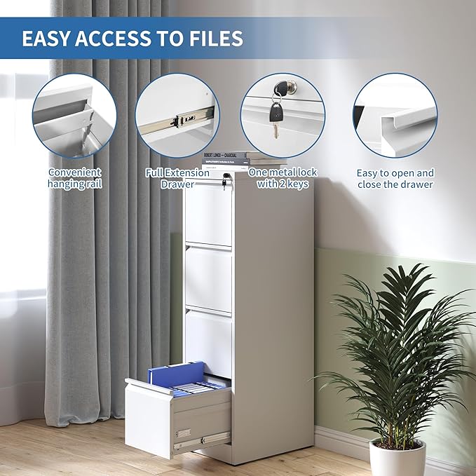 FLIXELIO 4 Drawer File Cabinet - Image 4