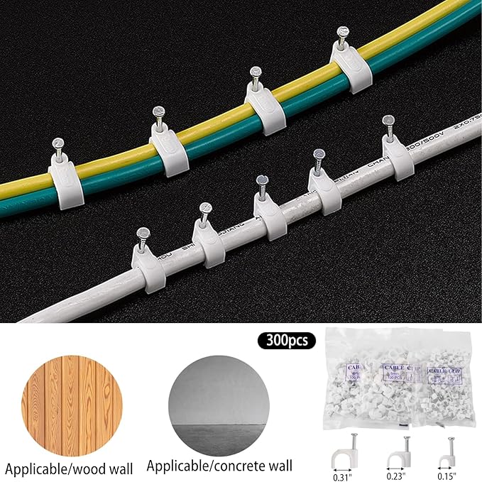 604 Pcs Cable Management Kit, 4 Cord Organizer Sleeve, 7 Cable Holder, 38 - Image 7