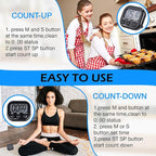 Leumoi 24 Pcs Digital Kitchen Timers Magnetic Back Timers Bulk Large Screen - Image 6