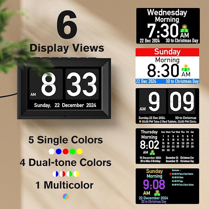 GOLOZA 7'' Digital Dementia Clock, Talking Clock - Image 5