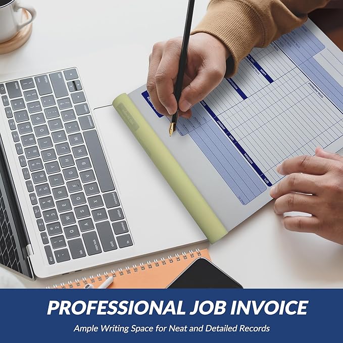 Harfesto Job Work Order Forms, Large Size Contractor Invoice Book 8-1/2" x - Image 7