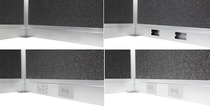Versare Pre-Configured Hush Panel Electric Cubicle | Workstation Divider Walls - Image 8