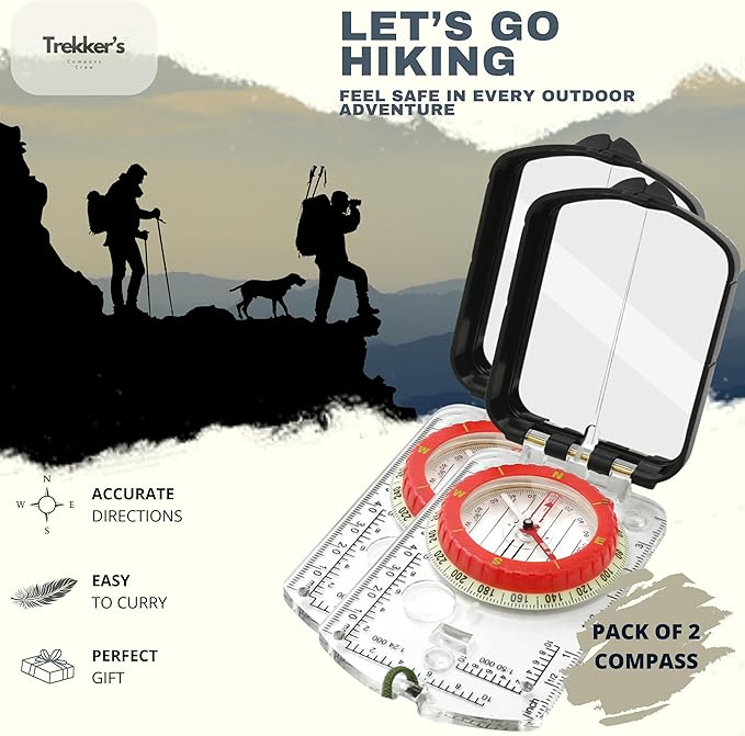 Trekker's Compass Crew Professional Military Lensatic Compass - Image 2