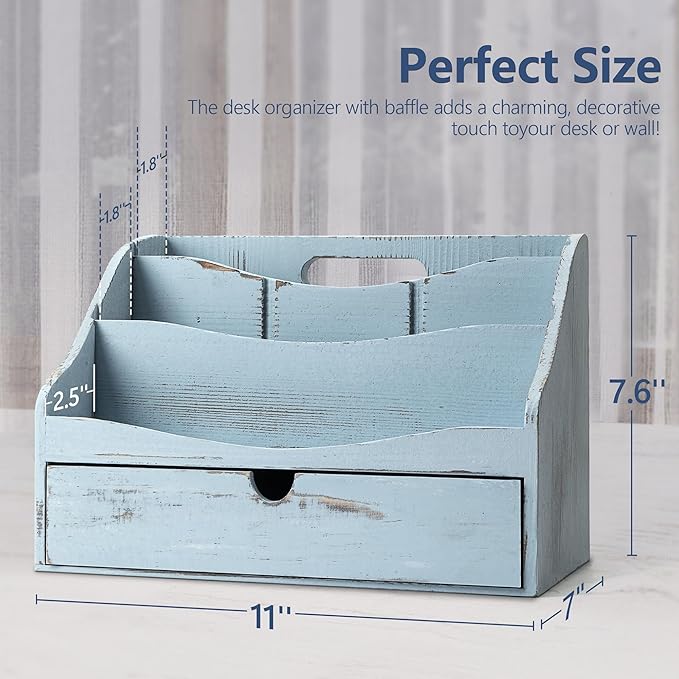Rebee Vision Pine Wooden Mail Organizer - Image 2