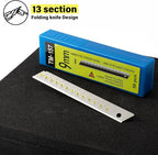 Gomake 100PCS 9mm Box Cutter Knife Replacement Blades 60 Degree Carbon Steel - Image 3