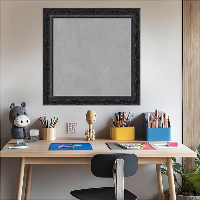 Amanti Art Black Framed Magnetic Board 24x24 Medium Vision Board - Image 5