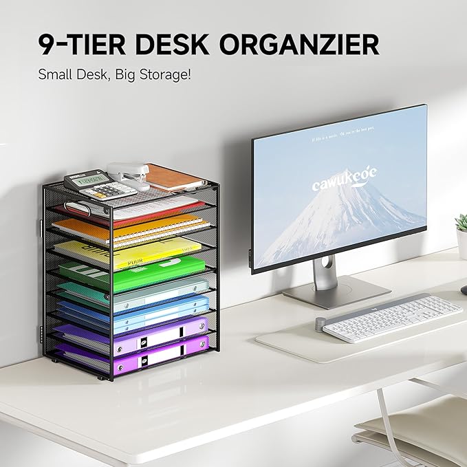 Cawukege 9 Tier Paper Organizer - Image 2