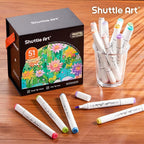 Shuttle Art Pastel Alcohol Markers Brush tip, Dual Tip Brush & Fine Tip Art - Image 8
