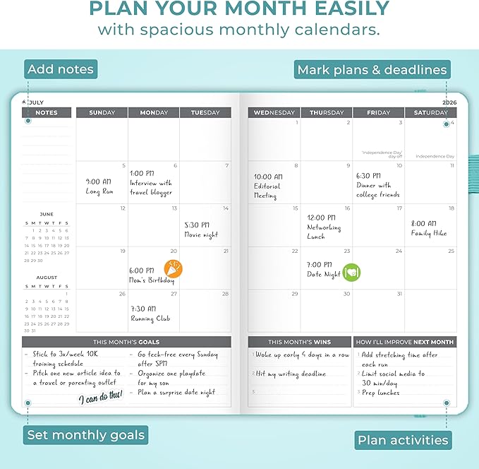 Clever Fox Dated Planner 2026-2027 – Weekly Life Planner Notebook - Image 7
