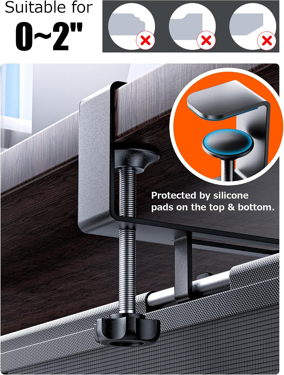 Under Desk Cable Management Tray, Mesh Fabric - Excellent Heat Dissipation