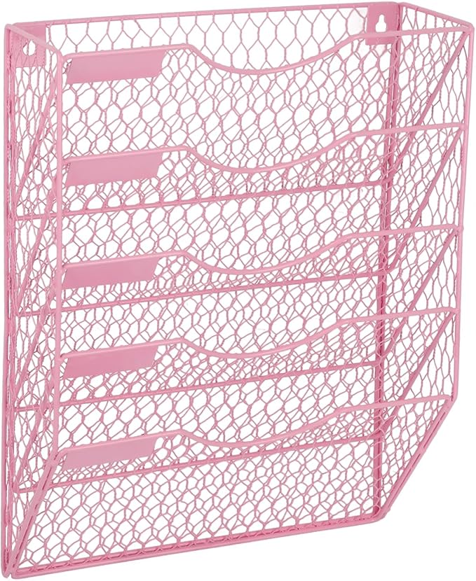 EASEPRES Mail Organizer Wall Mount Hanging File Holder Storage, Metal Chicken - Image 7