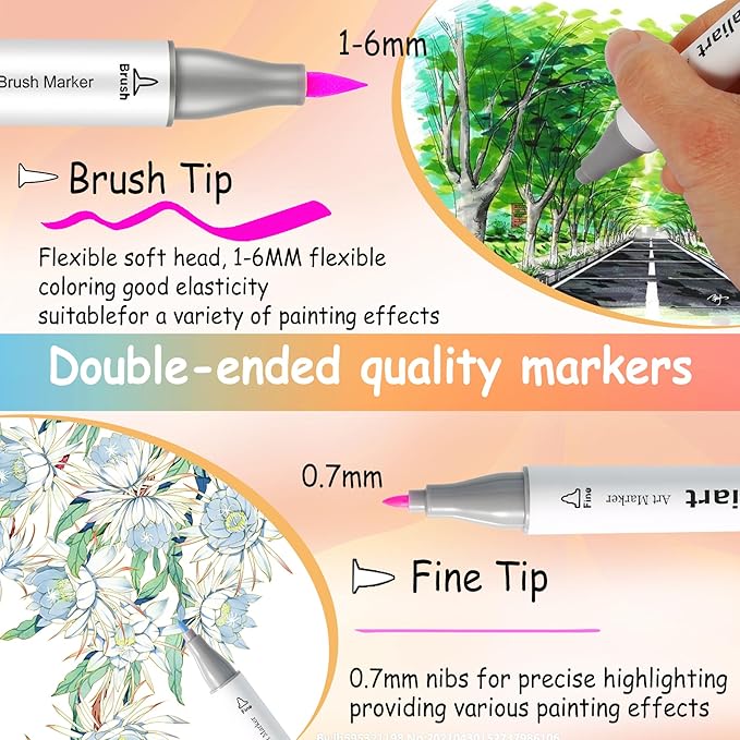 Caliart Alcohol Markers Brush Tip - Image 3